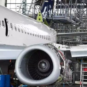 plane engine in a lab